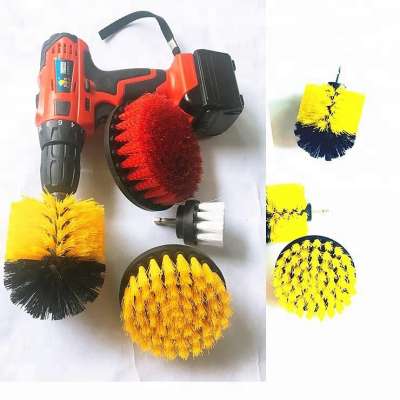 Good Drill Cleaning Brushes Set for Washing Car Wheel Tyre Rim Cleaning Bathroom Surfaces Floor Kitchen and Toilet Cleaner Tool