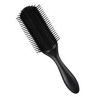 Barber Detachable 9-row  Black Plastic Personalized Hair Combs and  Detangling Hair Brush