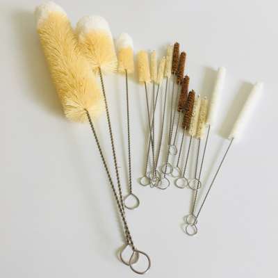 High Quality Stainless Steel Nylon Cleaning Straw Brush for Glass Drinking Straws Wash Brushes