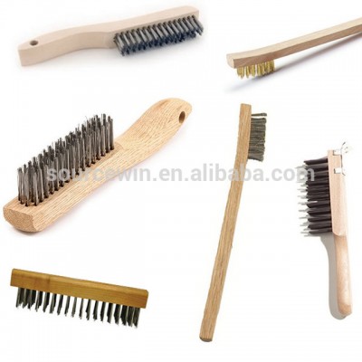 Long Wood Handle Stainless Steel Wire Scratch Brush with Different Type and Size