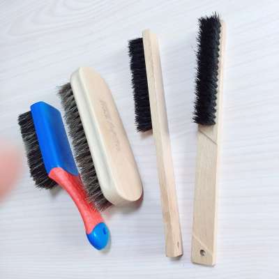 customized professional curved wood wave brush hold wooden paddle hair brushes scrubber tool